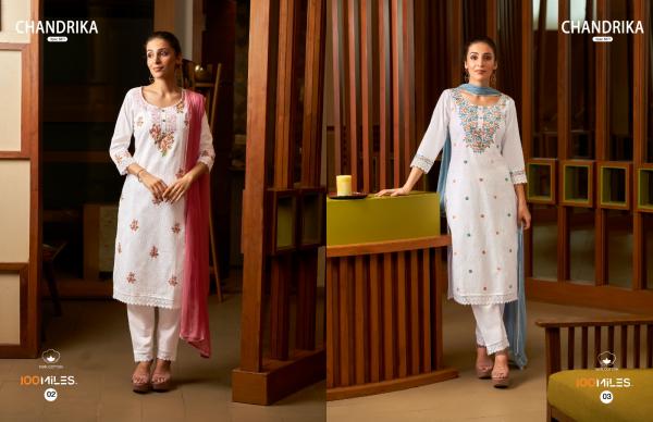 100 Miles Chandrika Festive Wear Silk Kurti Pant With Dupatta Collection